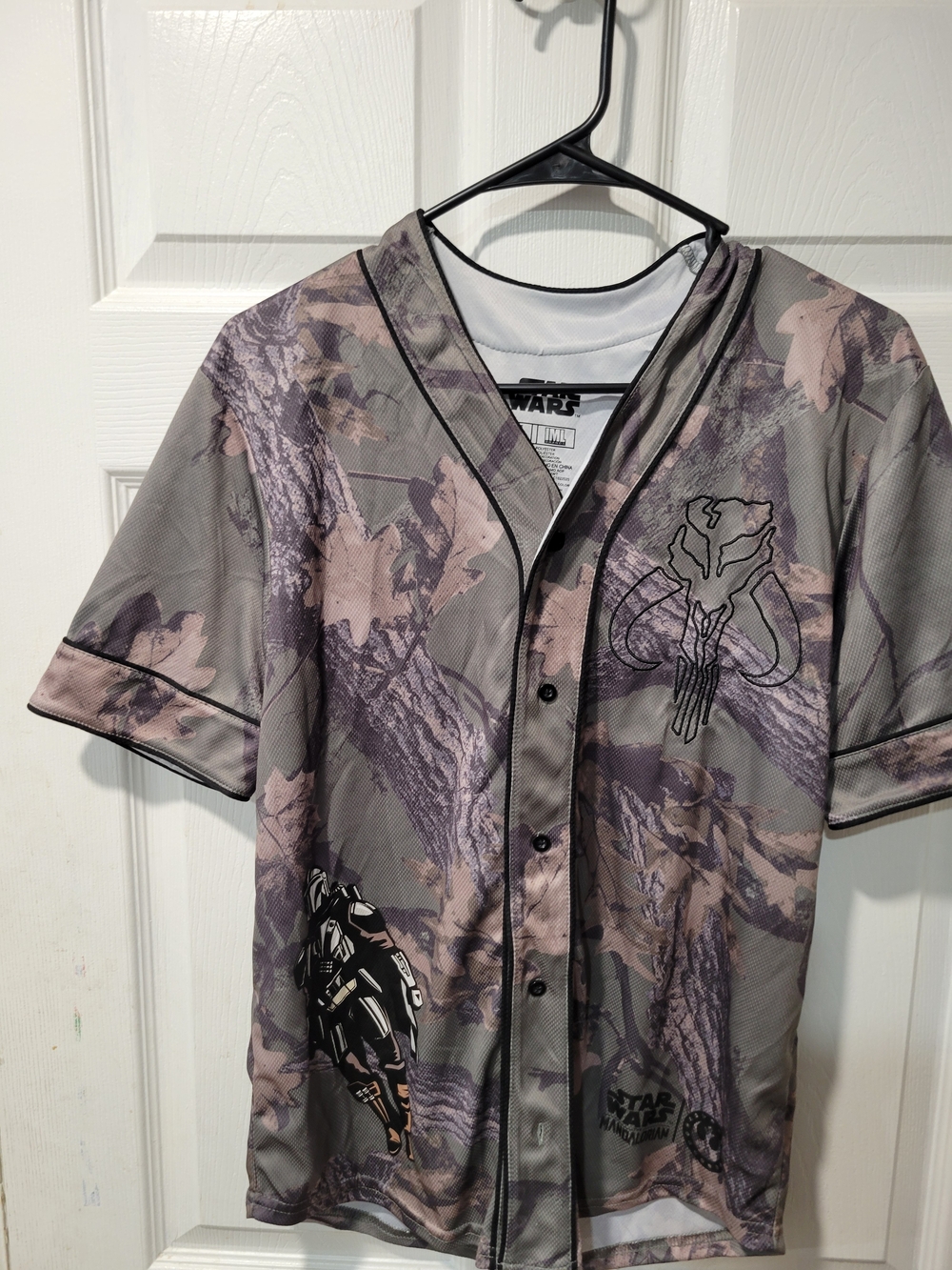 Star Wars Mandalorian Camo Baseball Jersey -